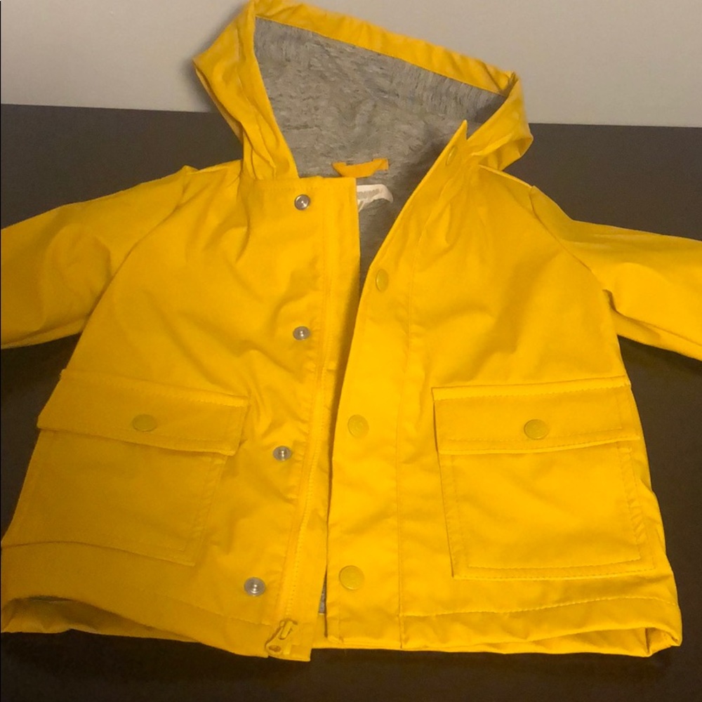 6-12 month yellow rain coat